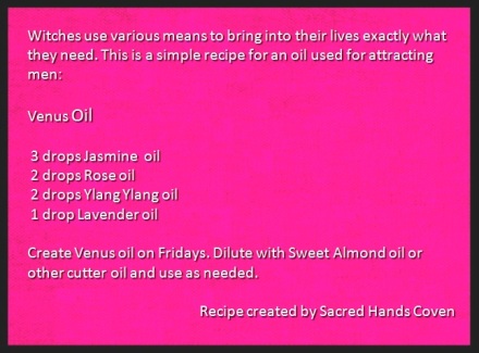 Venus oil, spell oil, witchcraft, magick, witchery